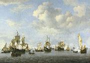 willem van de velde  the younger The Dutch Fleet in the Goeree Straits oil painting